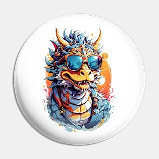 Cool Dragon in Sunglasses Pin