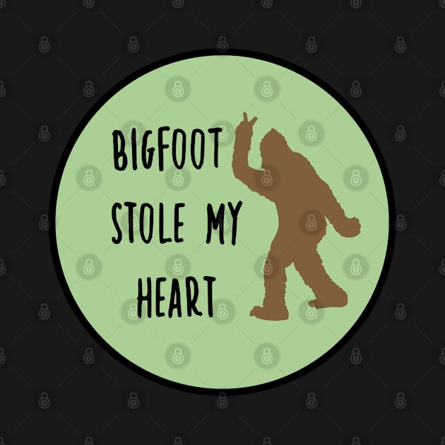 Bigfoot Stole My Heart Moss Green by CatGirl101