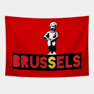 Brussels Belgium Manneken Pis Tapestry