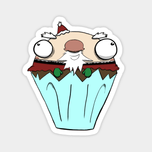 Santa Cupcake Magnet