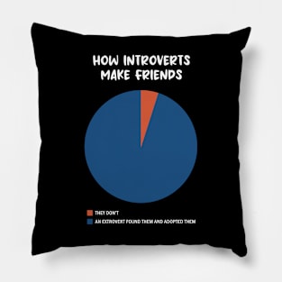 How Introverts make friends Pillow