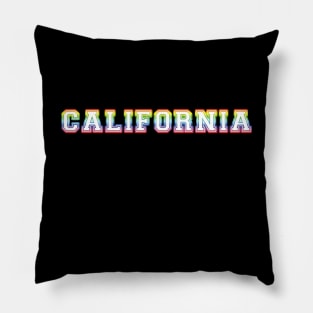 California Pride Rainbow Pillow