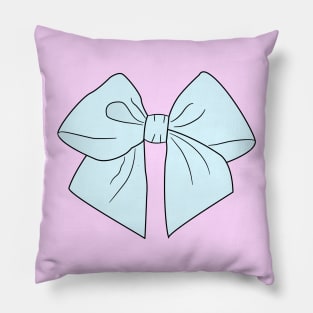 Alice Blue Vector Bow Pillow