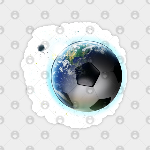 Fußballplanet Erde Magnet by sibosssr