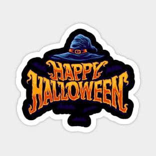 Happy Halloween Witch Hat Magnet