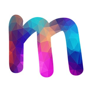 Letter m Lower Case Alphabet m Colorful Art Gift T-Shirt