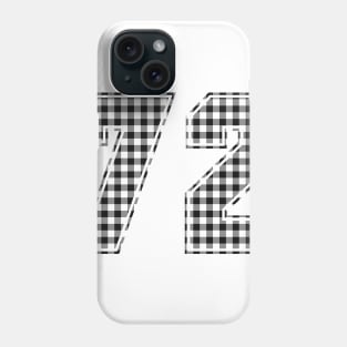 Plaid Number - 72 - Dark Phone Case