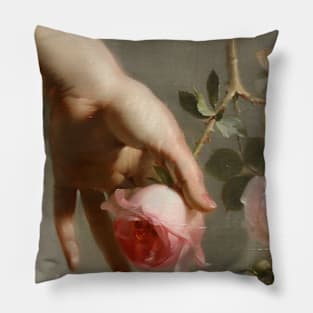 Pink Rose Romantic Vintage Pillow