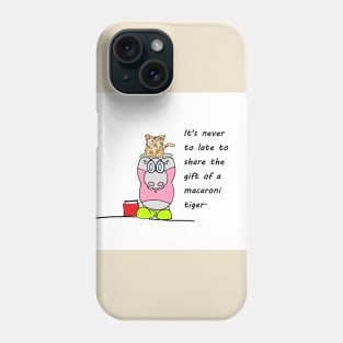 macaroni tiger Phone Case