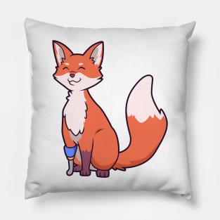 Fox with prosthetic leg Pillow