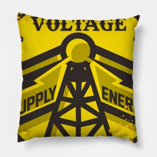 voltage - graphic energy - electricity Pillow