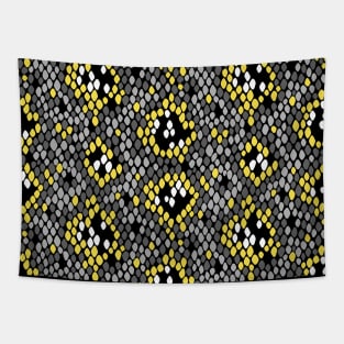 Snakeskin Pattern (Yellow and Gray) Tapestry