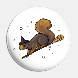 Squirrel Witch Pin