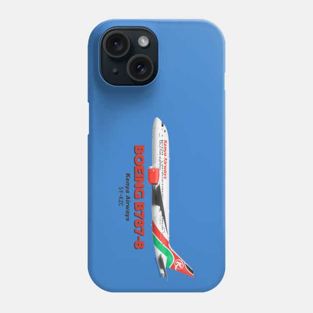 Boeing B787-8 - Kenya Airways Phone Case by TheArtofFlying