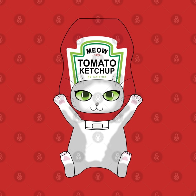 Ketchup Tomato Sauce Cat by akwl.design