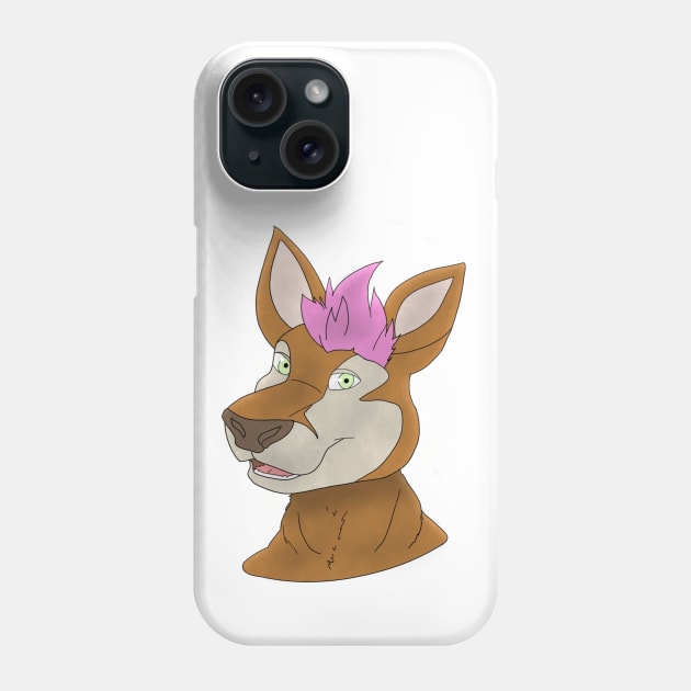 Anthro deer face Phone Case by Veleno