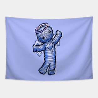 cute blue angel yarn doll Tapestry