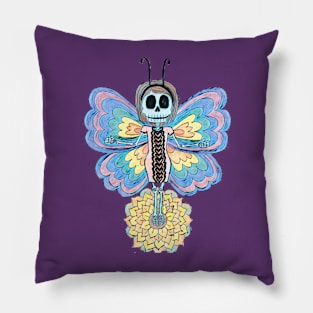 Lively Bones Butterfly Skeleton Pillow