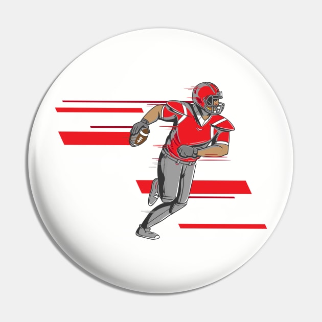 Speed Footballer - Sports Gift Pin by Shirtbubble