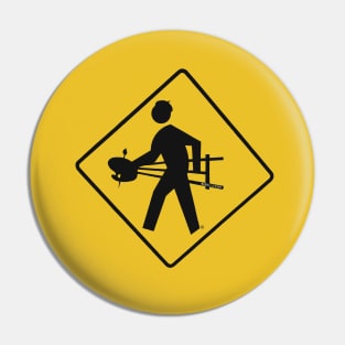 Artist Crossing Black Stencil Pin