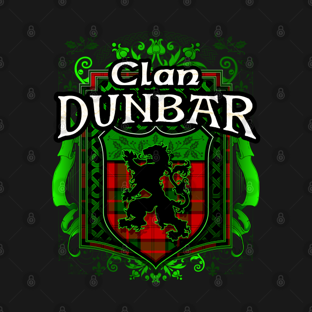Discover Clan Dunbar Tartan Lion - Scottish Tartan - T-Shirt