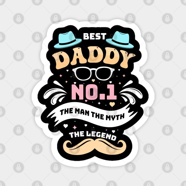 Dad best No.1 the man the myth the legend Magnet by Printashopus