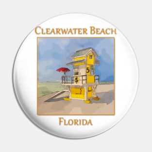 Cute lifeguard tower in Clearwater Beach Florida Pin