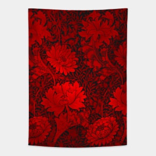 Toile de Jouy pattern. Floral. Red Tapestry