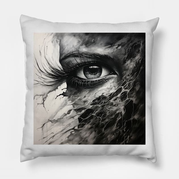 NEO Wolf Pillow by www.TheAiCollective.art