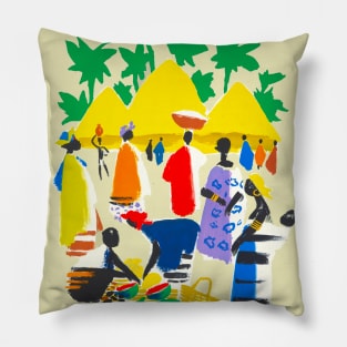 Vintage Travel - Air France Africa Pillow