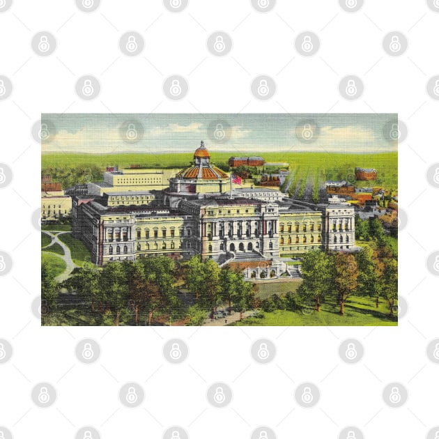 Library of Congress postcard, 1950 by rogerstrawberry