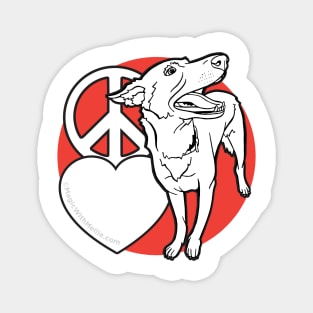 Peace Love Dogs v2 — Original Animal Illustration series Magnet