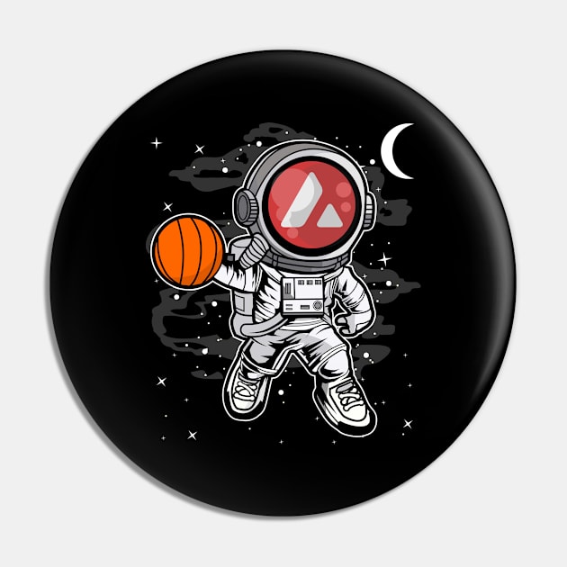 Astronaut Basketball Avalanche AVAX Coin To The Moon Crypto Token Cryptocurrency Blockchain Wallet Birthday Gift For Men Women Kids Pin by Thingking About