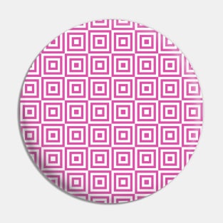 Fuchsia and White Geometric Squares Pin