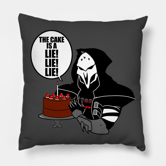 The cake is a lie! lie! lie! Pillow by lilyakkuma