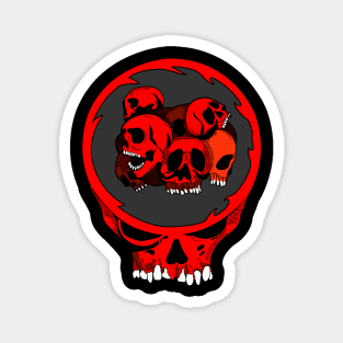 Red skulls Magnet