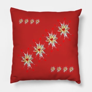 star flowers  art designs Pillow