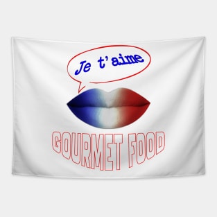 FRENCH KISS JE T'AIME GOURMET FOOD Tapestry