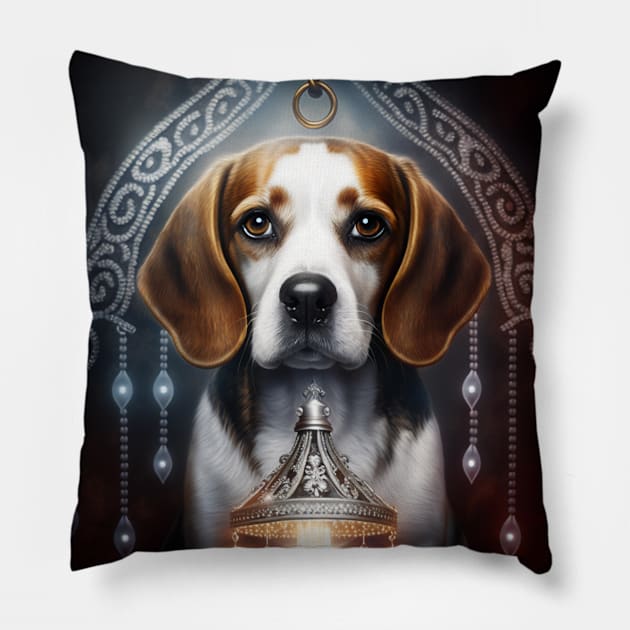 Enigmatic Beagle Pillow by Enchanted Reverie