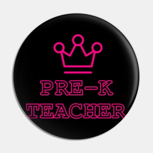 Pre-k Teacher pink Pin