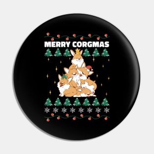 Corgi Christmas Tree Pileup Pin