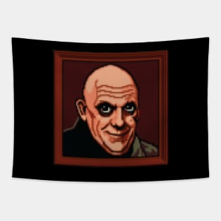 Uncle Fester Portrait Pixel Art Tapestry