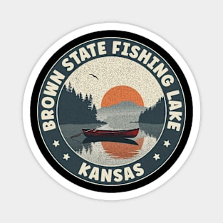 Brown State Fishing Lake Kansas Sunset Magnet