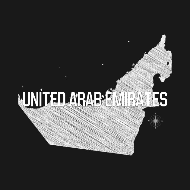 Country Wall Decor United Arab Emirates Black and White Art Canvas Poster Prints Modern Style Painting Picture for Living Room Cafe Decor World Map by Wall Decor