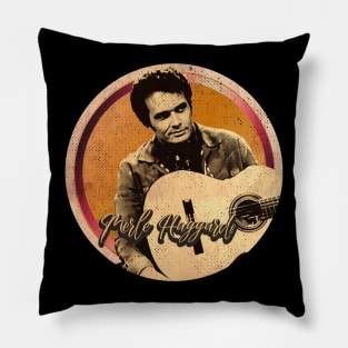 merle haggard retro 29 Pillow