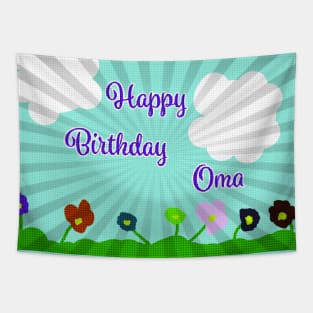 Happy Birthday Oma Tapestry