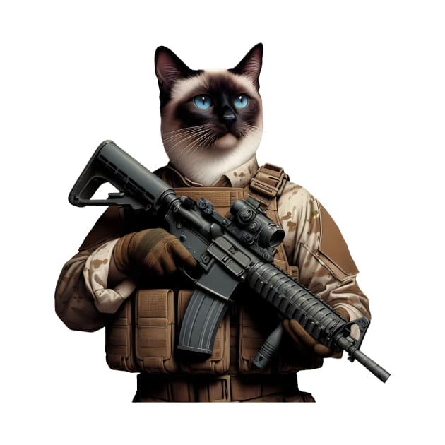 Tactical Cat by Rawlifegraphic