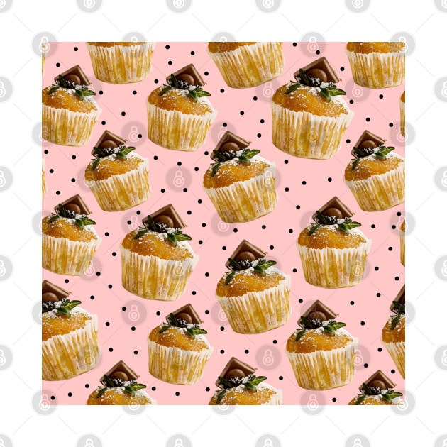 Vegan Vanilla Girly Cupcakes Pattern by ArtMorfic