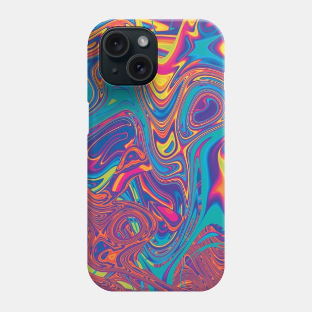 Trippy Rainbow Paint Swirls Phone Case by ThisOnAShirt