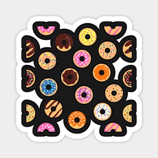 Doughnut Pattern Yellow Magnet